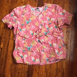 The Little Mermaid Scrub Top